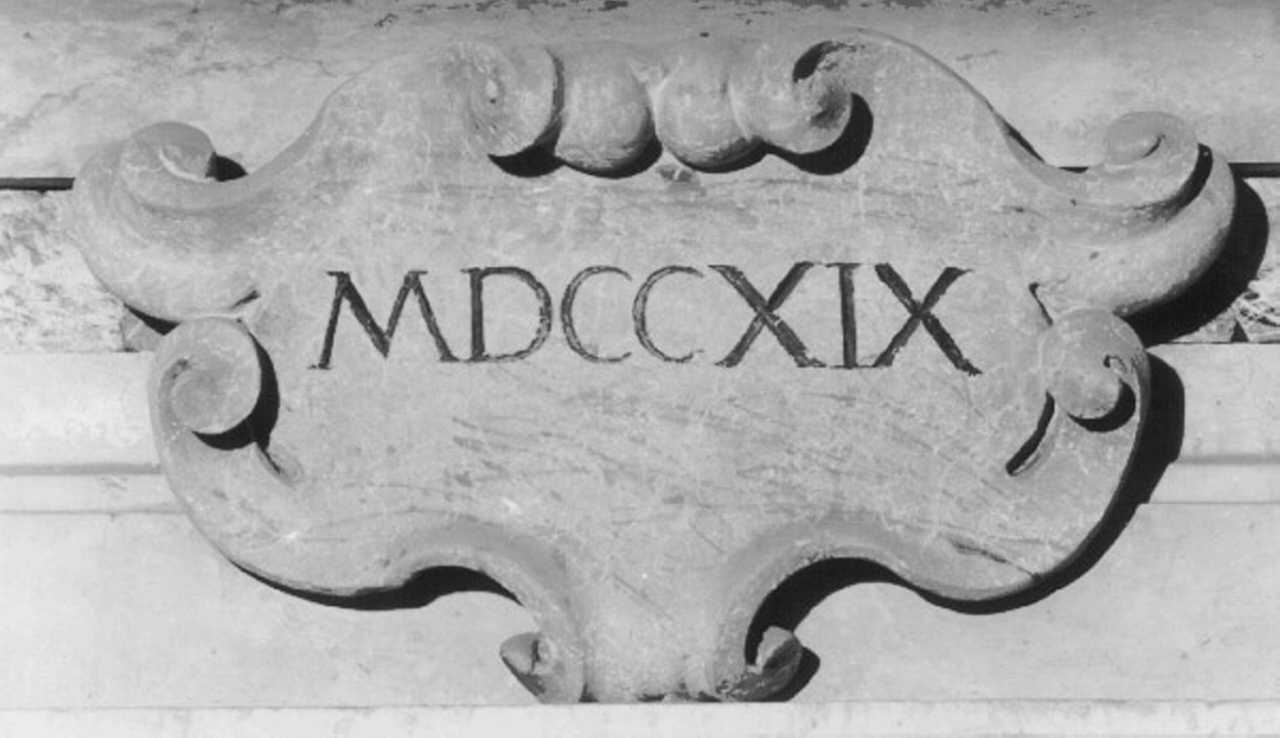 targa, elemento d'insieme - ambito veneto (sec. XVIII)