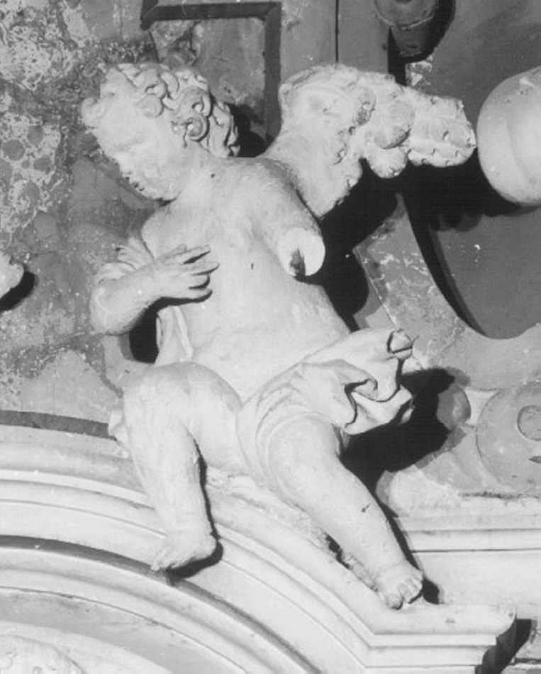 angioletto (statuetta, elemento d'insieme) - ambito veneto (sec. XVIII)