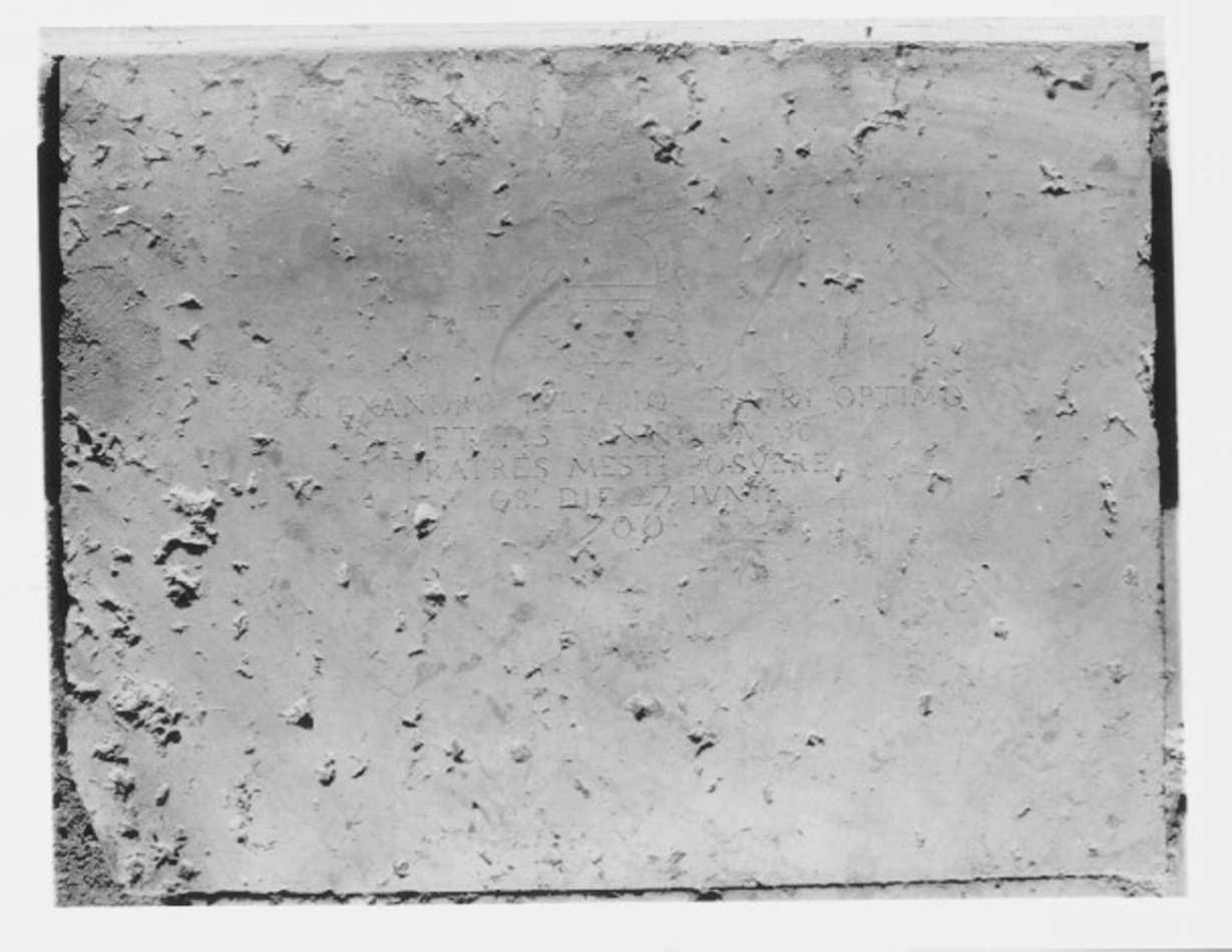 lapide - ambito veneto (sec. XVIII)