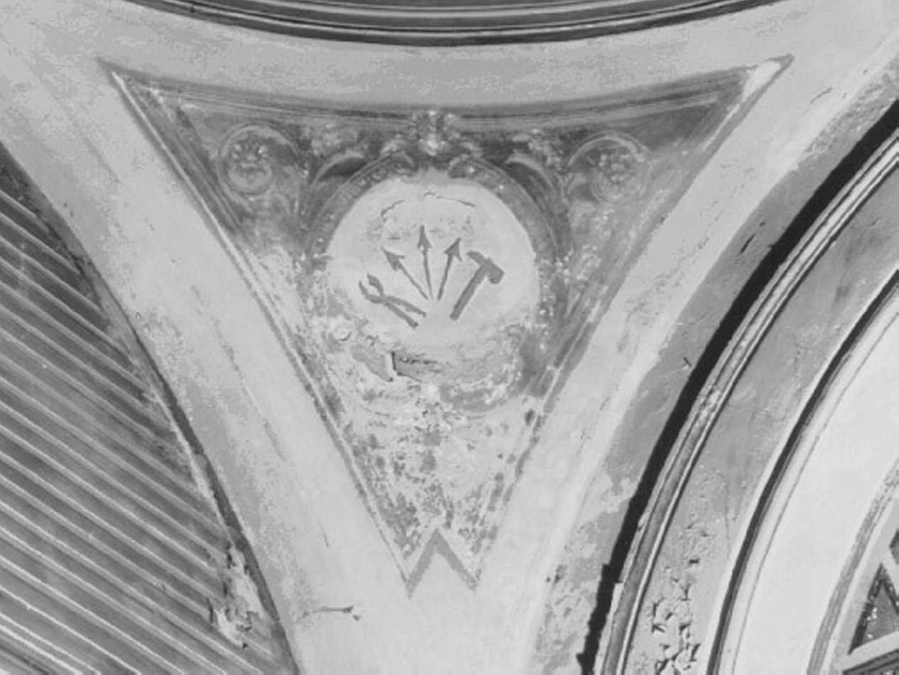 strumenti della passione (dipinto, elemento d'insieme) - ambito veneto (sec. XIX)