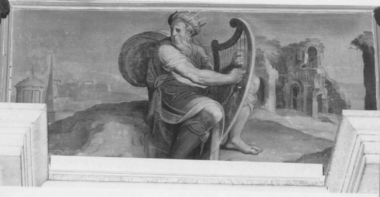 re Davide (dipinto, elemento d'insieme) di India Bernardino (metà sec. XVI)