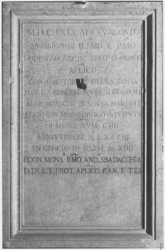 lapide - ambito veneto (sec. XVII)