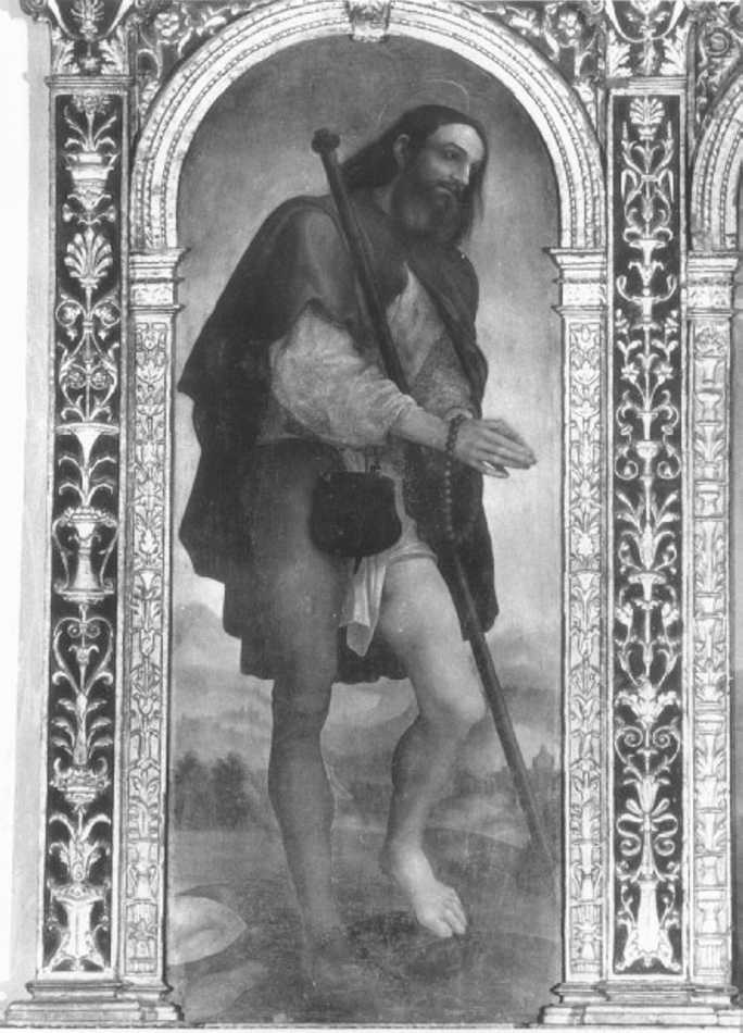 San Rocco (dipinto, elemento d'insieme) di Caroto Giovanni Francesco (sec. XVI)