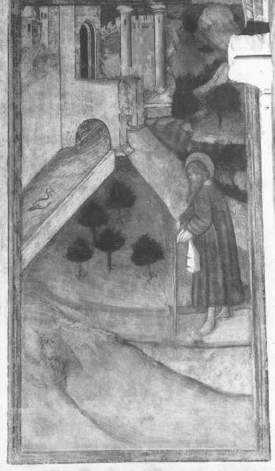 San Girolamo in pellegrinaggio verso Betlemme (dipinto) di Badile Giovanni (attribuito) (sec. XV)