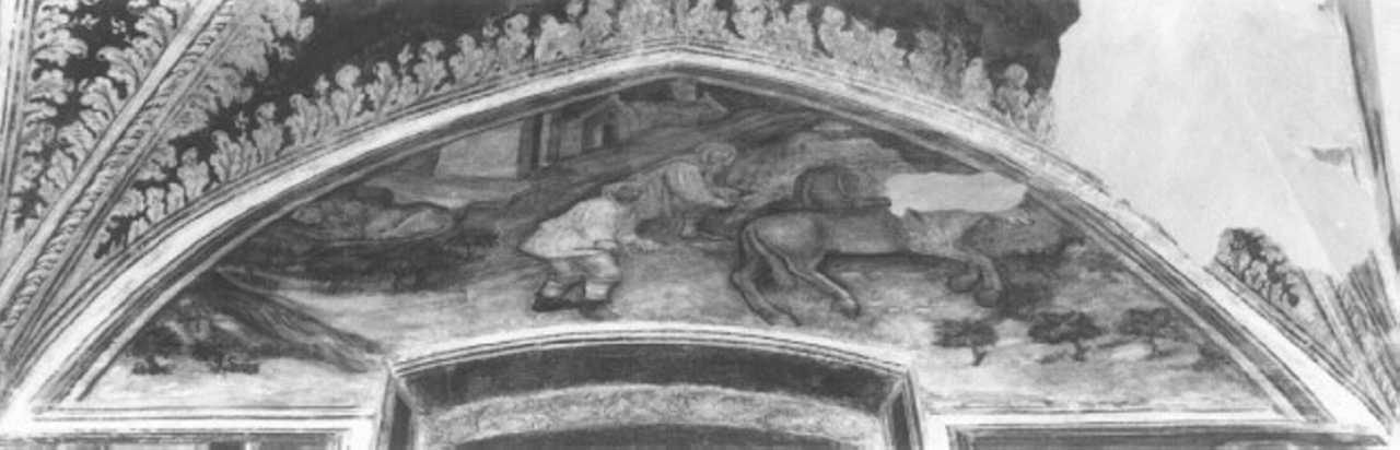 Il furto dell'asino (dipinto) di Badile Giovanni (attribuito) (sec. XV)