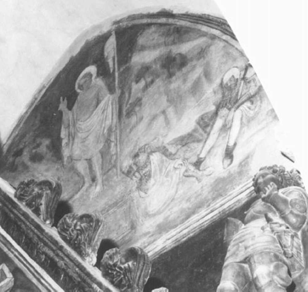 resurrezione di Cristo (dipinto, frammento) di Badile Giovanni (attribuito) (sec. XV)