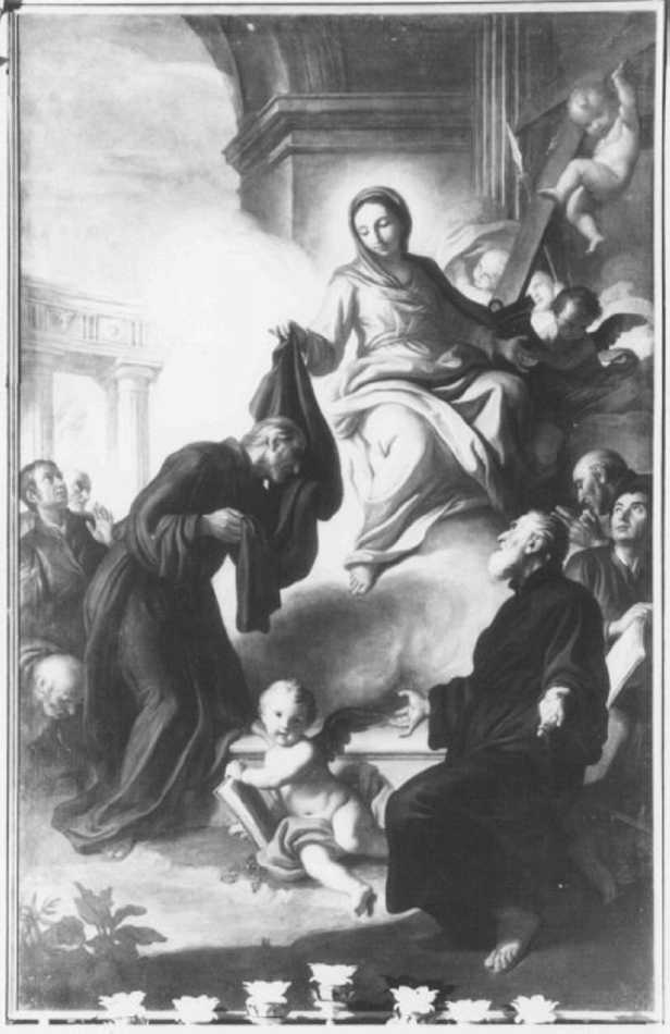 Madonna con i sette Santi fondatori dei Servi di Maria (dipinto) di Rotari Pietro Antonio (sec. XVIII)