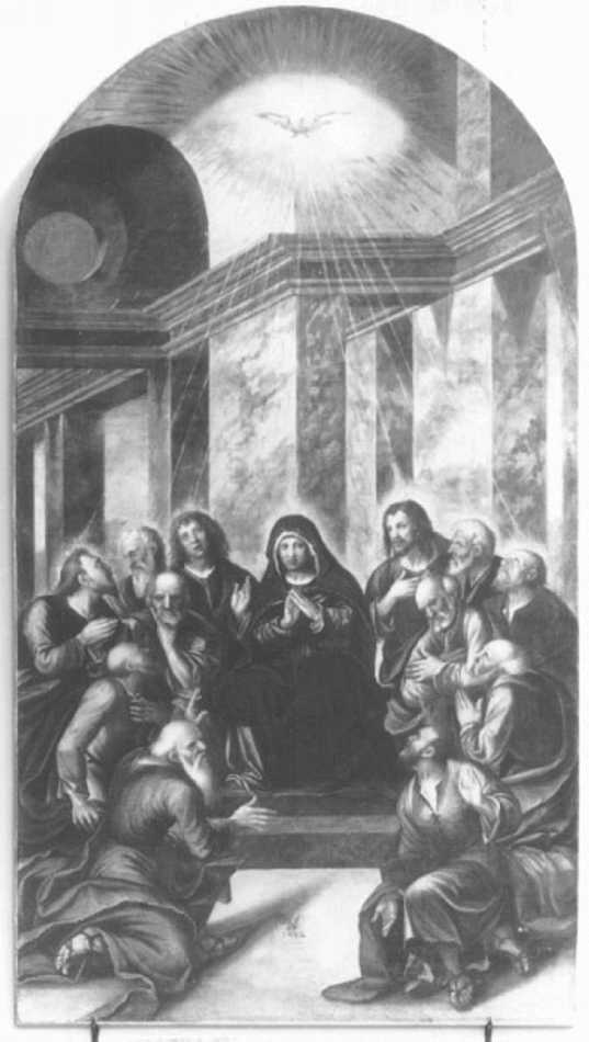 Pentecoste (dipinto) di Giolfino Nicola (attribuito) (secc. XV/ XVI)