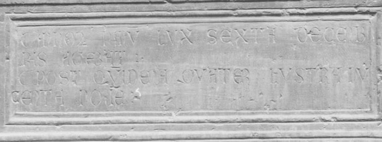 iscrizione (lapide) di Giovanni Di Rigino (sec. XIV)