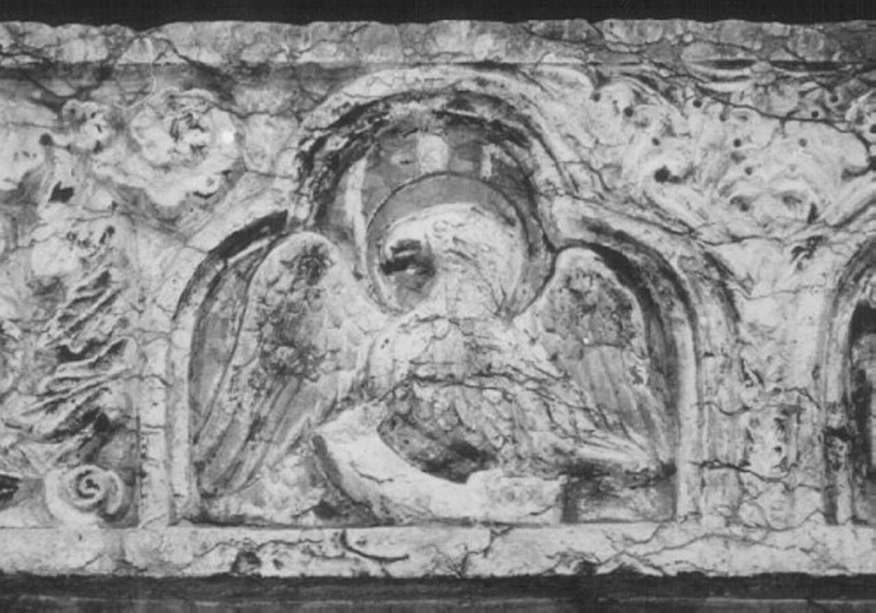 San Giovanni Evangelista (rilievo) di Enrico Di Rigino (attribuito) (secc. XIII/ XIV)