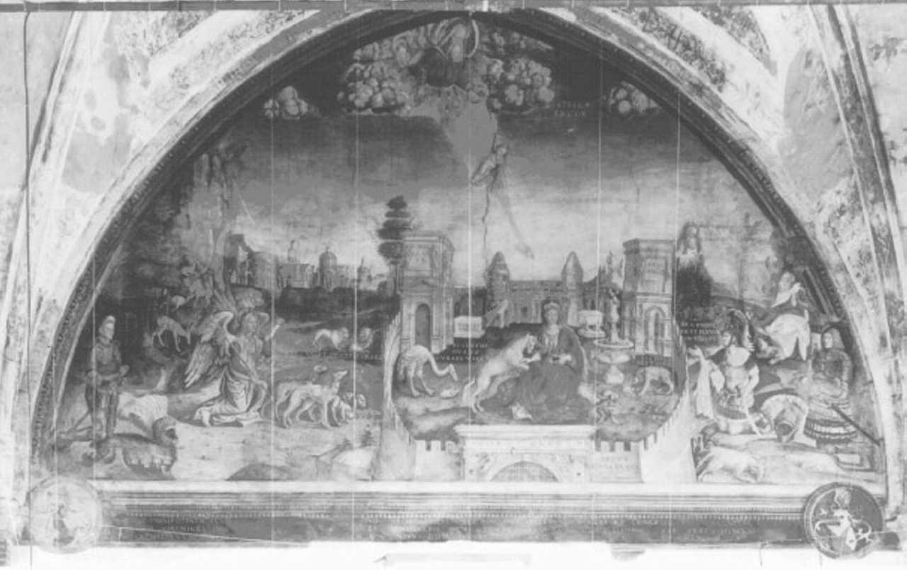 Annunciazione (dipinto) di Falconetto Giovanni Maria (sec. XVI)