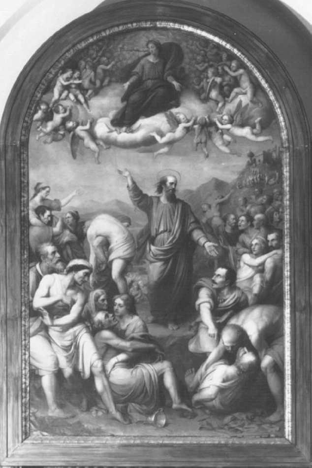 Madonna in gloria tra Santi martiri (dipinto) di Razzetti Giuseppe (attribuito) (sec. XIX)