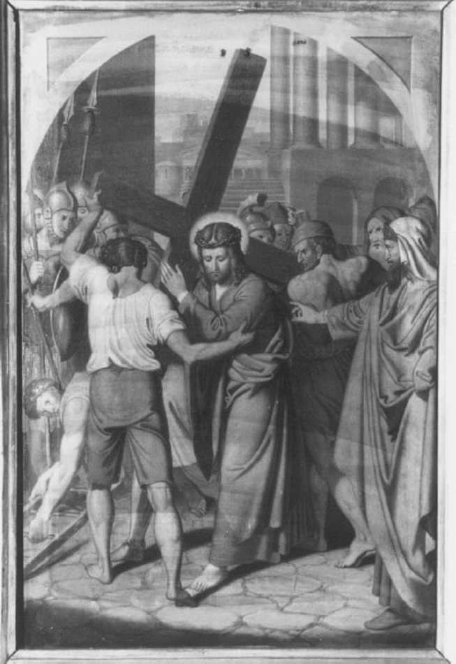 stazione II: Gesù caricato della croce (dipinto) - ambito veneto (sec. XIX)