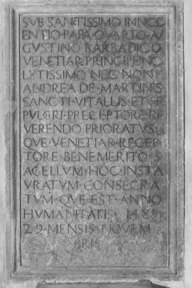 lapide - ambito veneto (sec. XV)