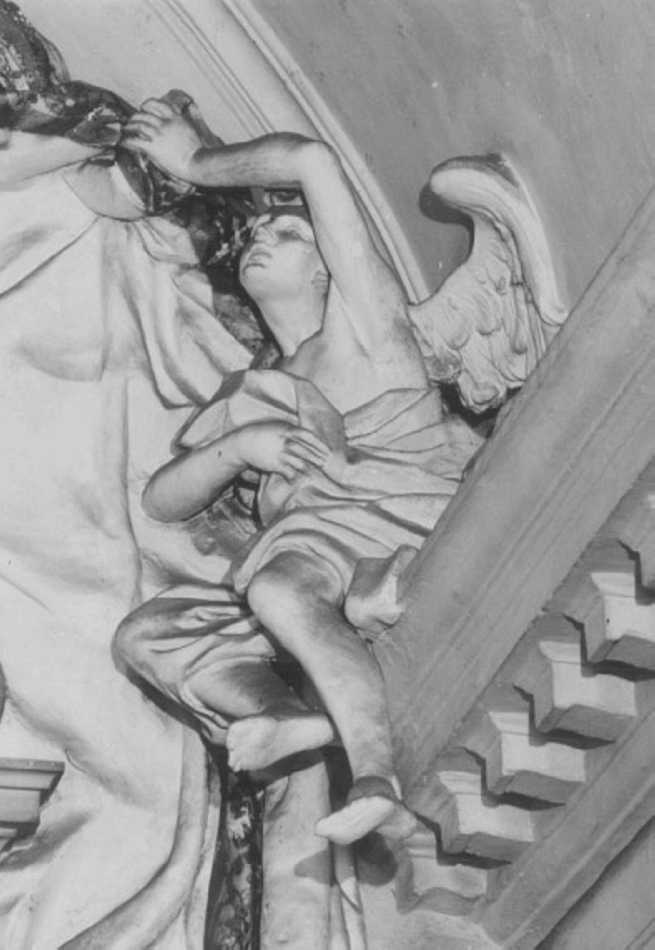 angeli reggicortina (statua) di Cignaroli Diomiro (attribuito) (sec. XVIII)