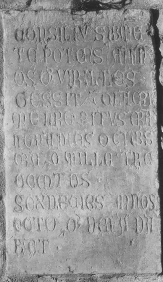 lapide commemorativa - ambito veneto (sec. XIV)