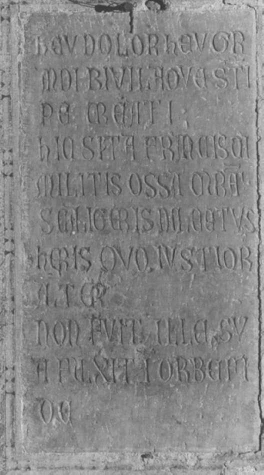 lapide commemorativa - ambito veneto (sec. XIV)