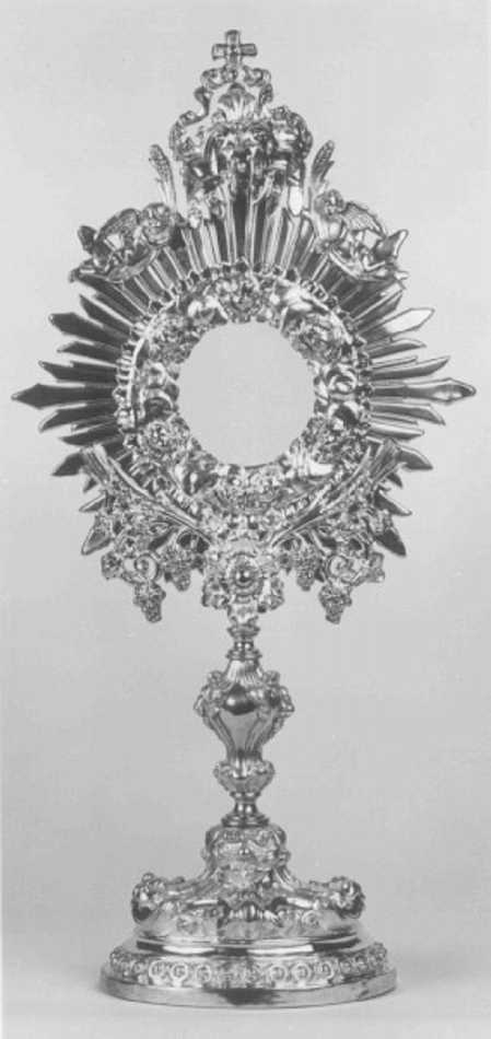 ostensorio - a raggiera - ambito veneto (sec. XIX)