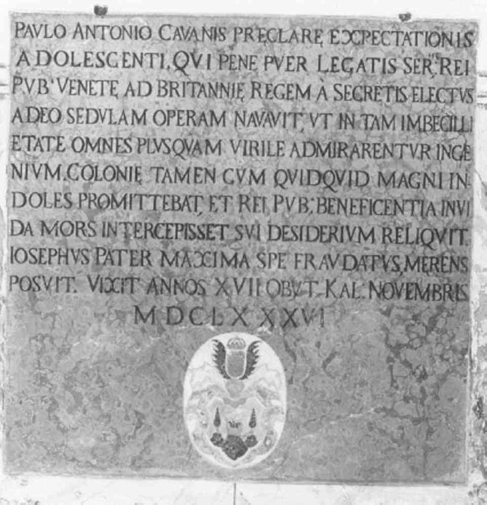 lapide tombale - bottega veneta (sec. XVII)
