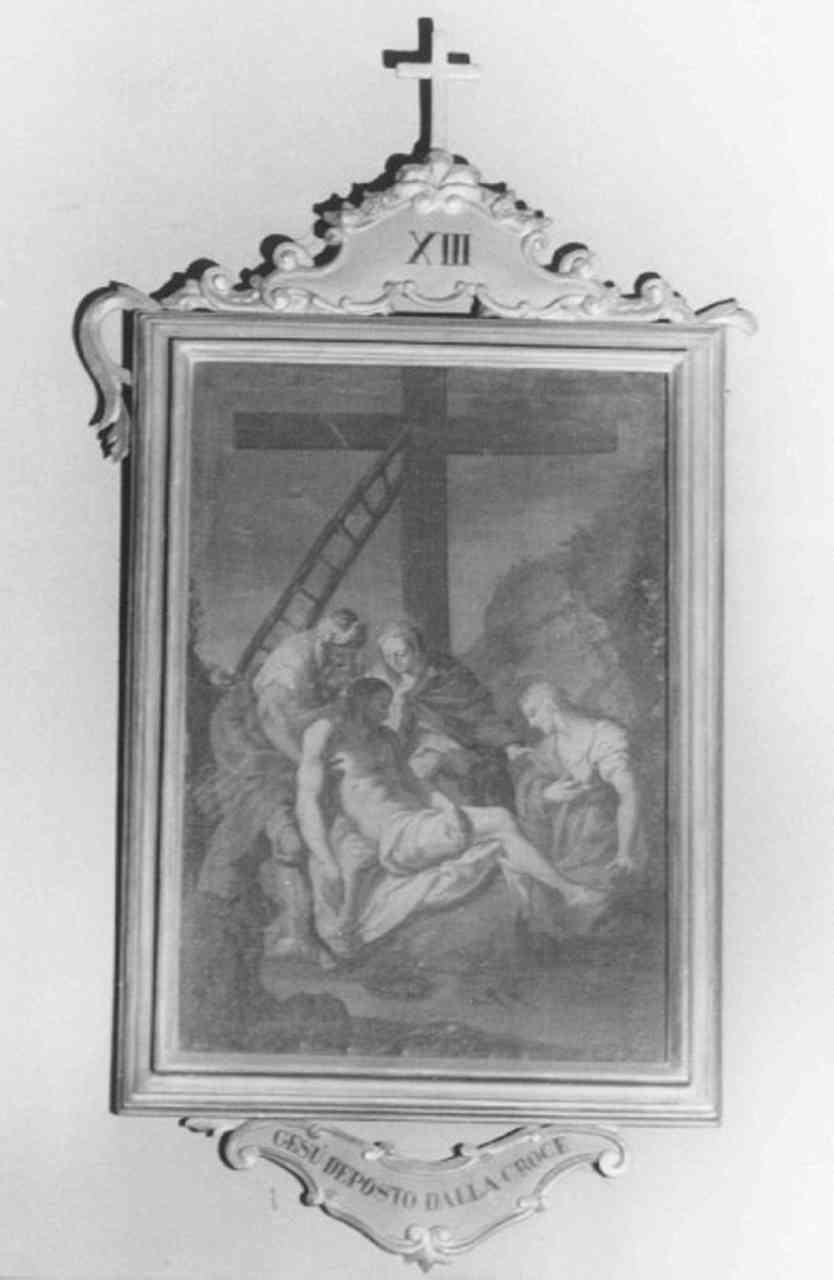 stazione XIII: Gesù deposto dalla croce (dipinto) di Marcola Giovanni Battista (sec. XVIII)