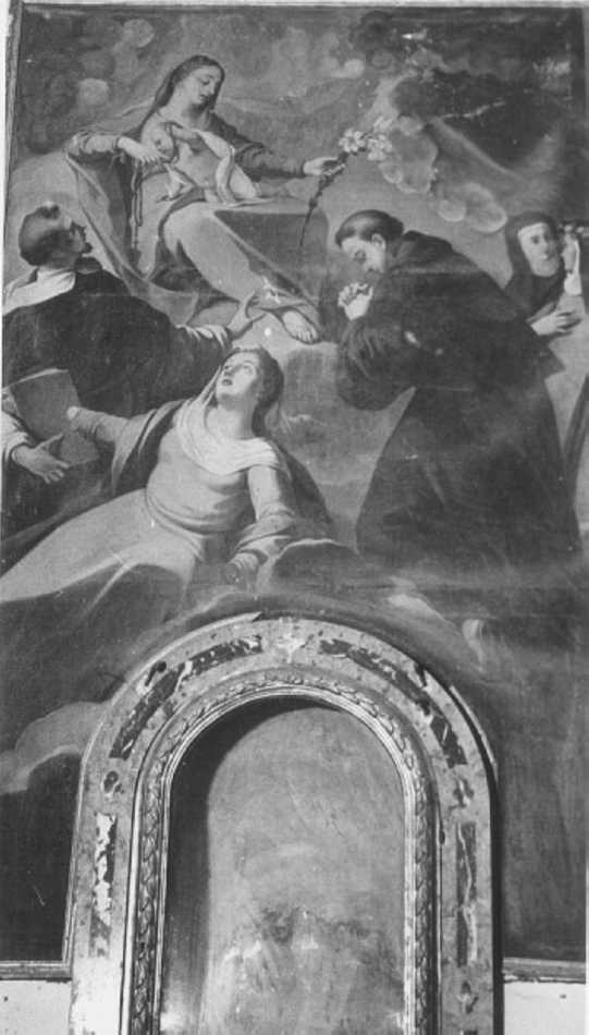 Madonna con Bambino e Santi (dipinto) di Brentana Simone (attribuito) (prima metà sec. XVIII)