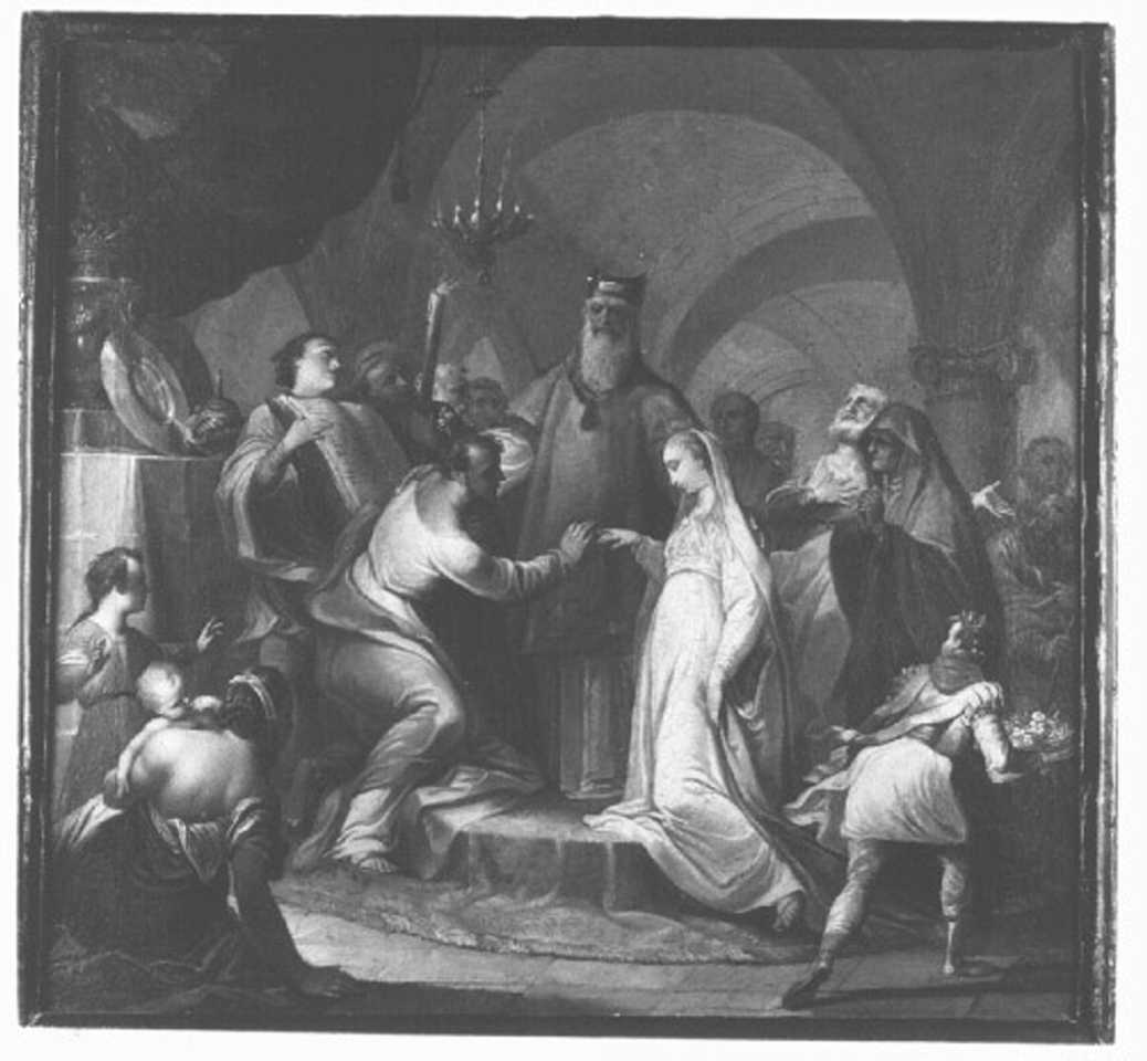 Sposalizio di Maria Vergine (dipinto) di Marcola Marco (attribuito) (sec. XVIII)