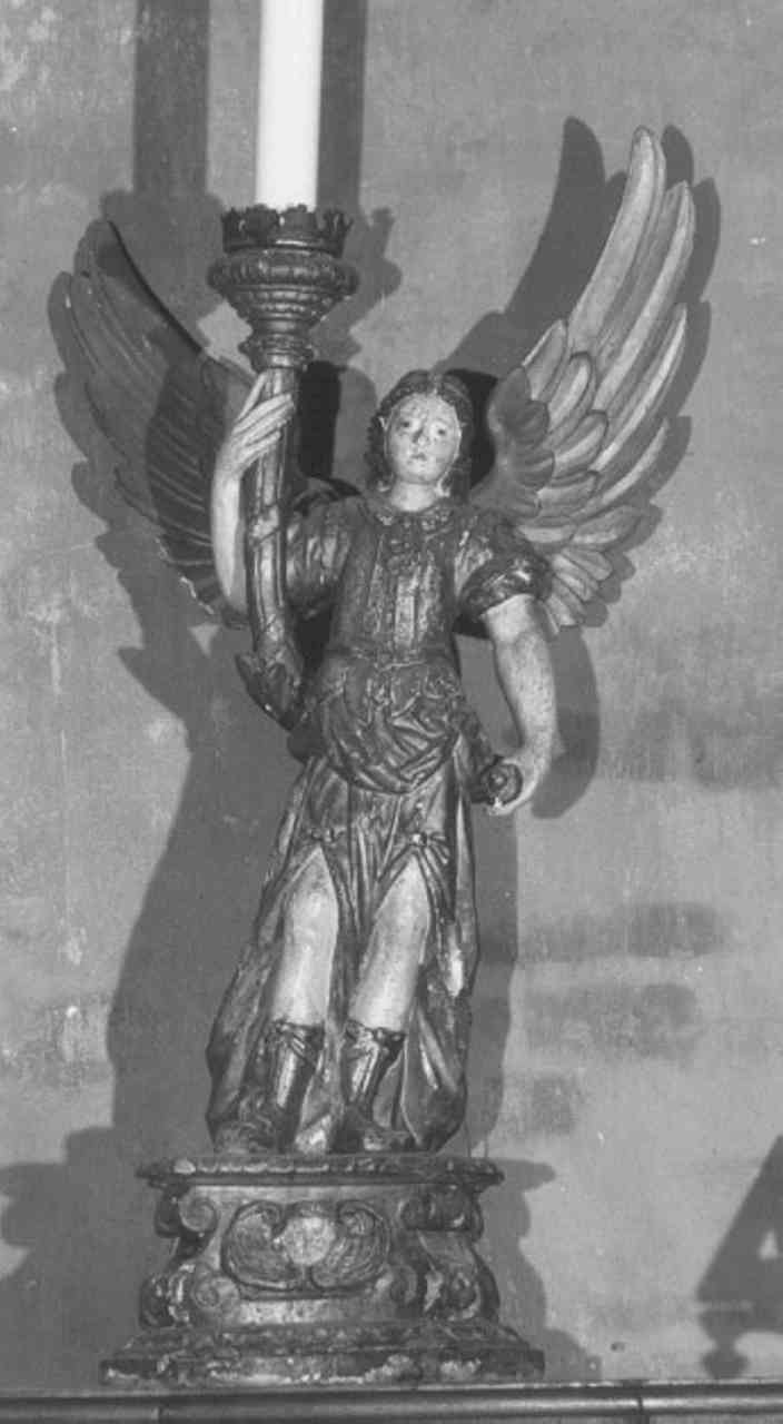 angelo reggicandelabro (candelabro) - ambito veronese (sec. XVII)