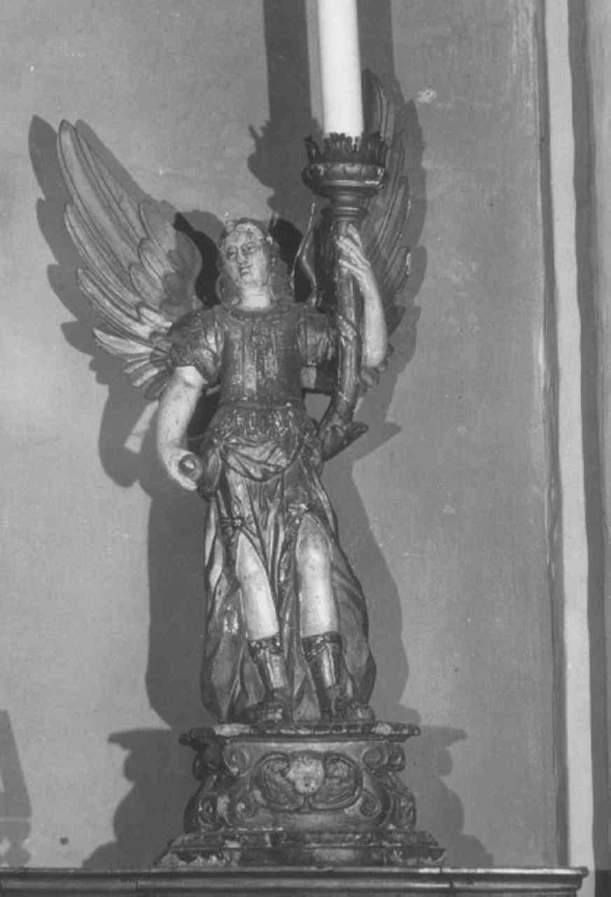 angelo reggicandelabro (candelabro) - ambito veronese (sec. XVII)