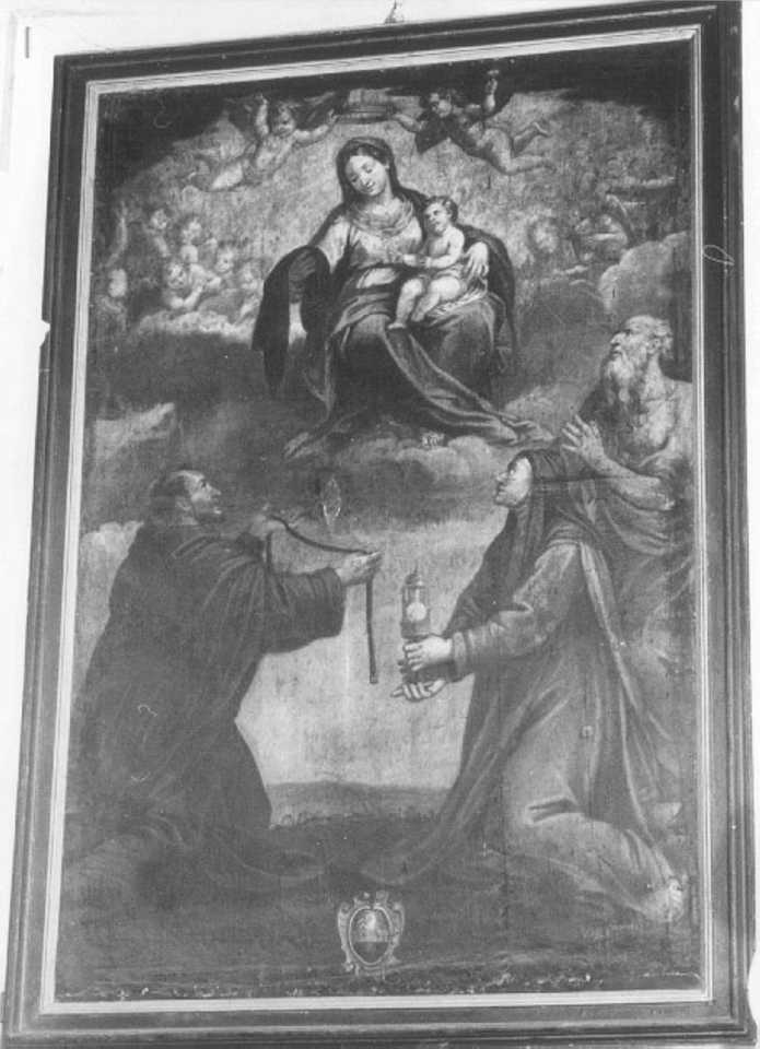 Madonna con Bambino e Santi (dipinto) di Brusazorzi Felice (maniera) (primo quarto sec. XVII)