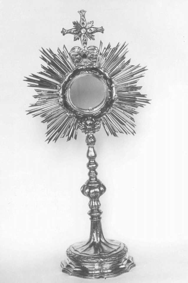 ostensorio - a raggiera - ambito veronese (sec. XVIII)
