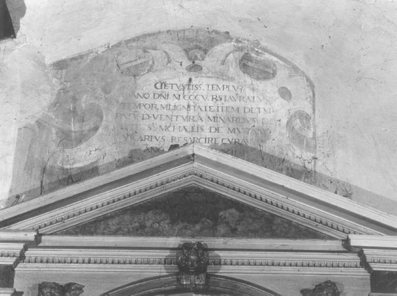 cartiglio con iscrizione (dipinto) - ambito veneto (sec. XVI)