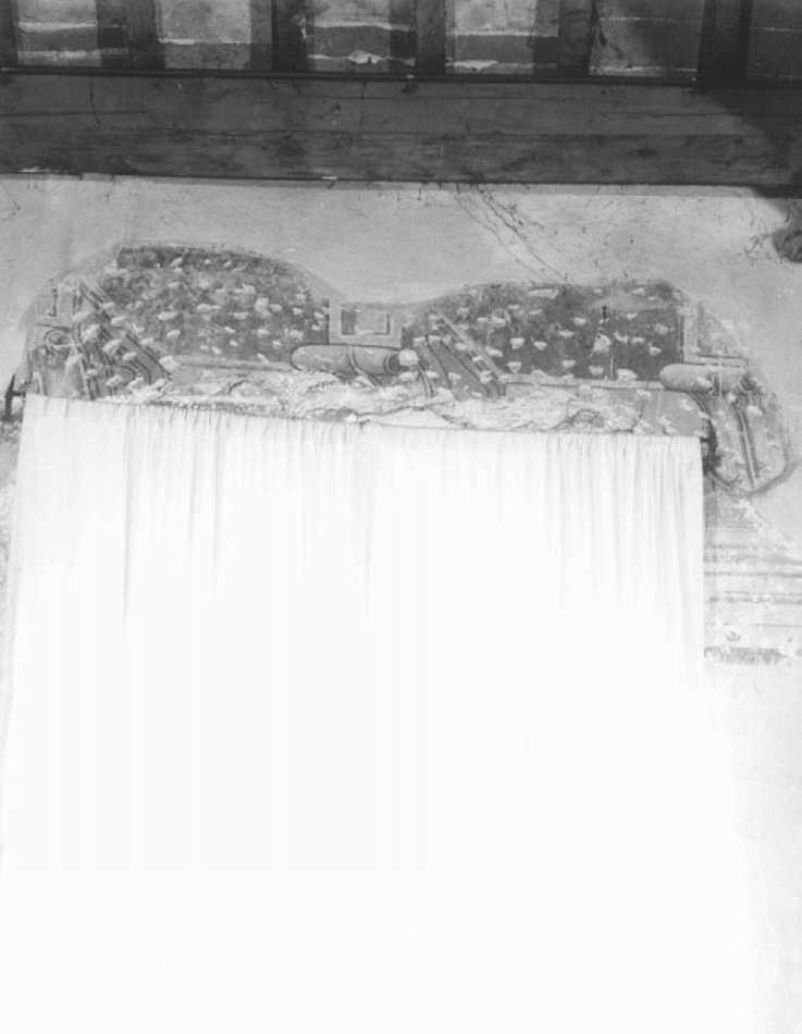 motivi decorativi architettonici (dipinto, frammento) - ambito veneto (seconda metà sec. XIV)