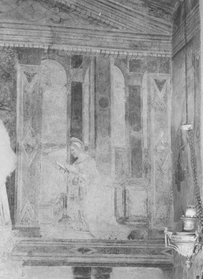 Madonna annunciata (dipinto) di Morone Francesco (cerchia), Morone Domenico (cerchia) (sec. XVI)