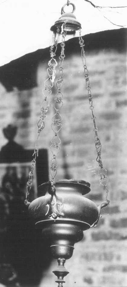 lampada pensile - ambito veronese (fine/inizio secc. XIX/ XX)