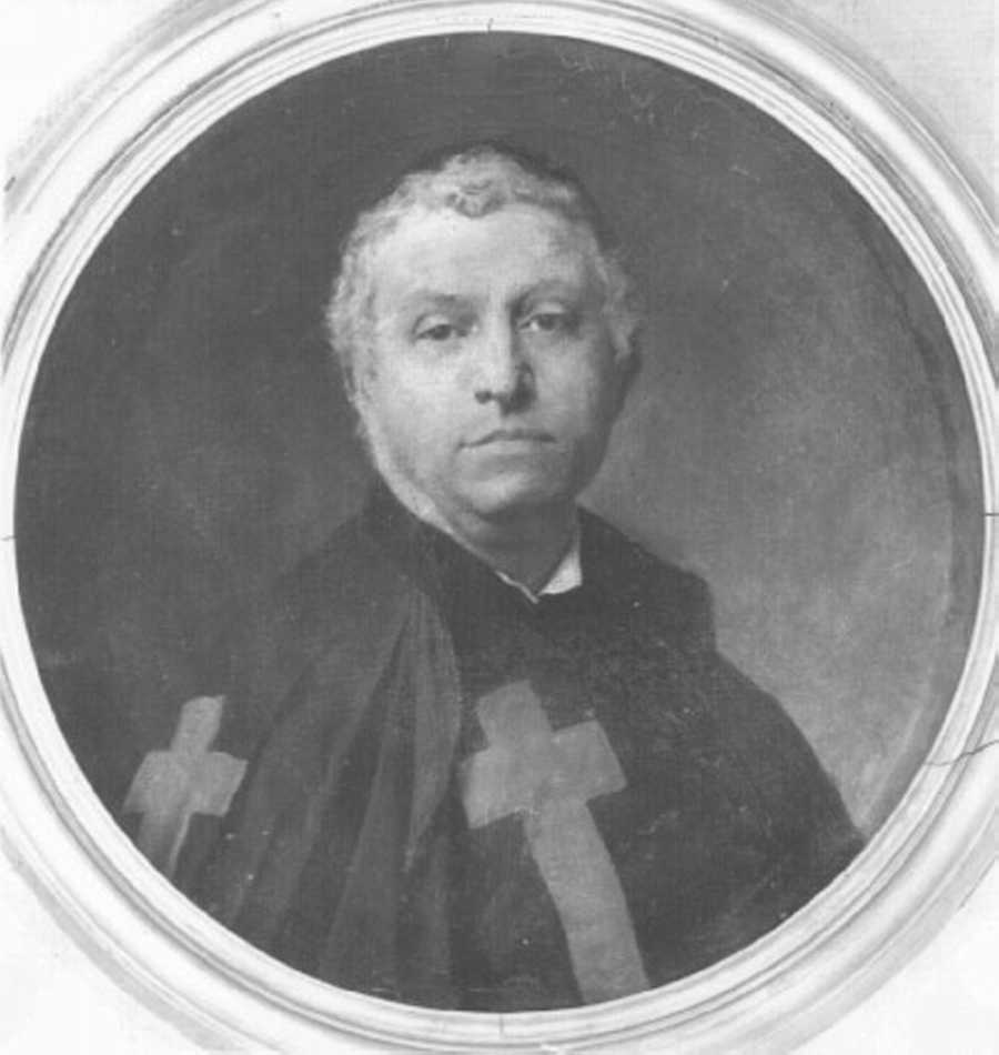 ritratto di ecclesiastico (dipinto, elemento d'insieme) - ambito veneto (secc. XIX/ XX)