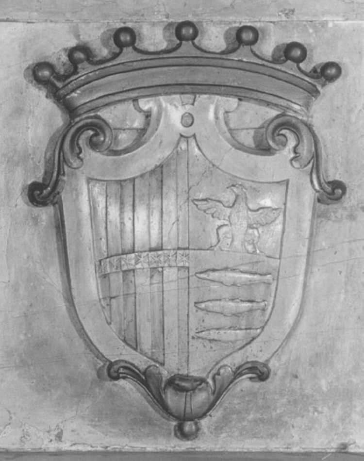 stemma gentilizio (rilievo, elemento d'insieme) di Puttini Pietro (sec. XVIII)