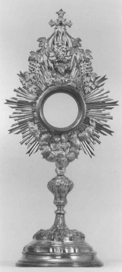 ostensorio - a raggiera - ambito veneto (secc. XVIII/ XIX)
