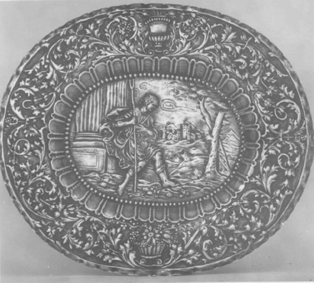 piatto da parata, insieme - bottega veneta (prima metà sec. XVIII)