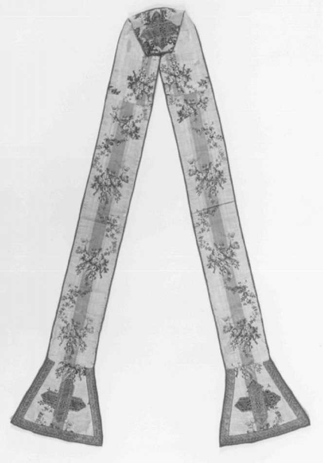 stola - manifattura italiana, manifattura francese (sec. XVIII)