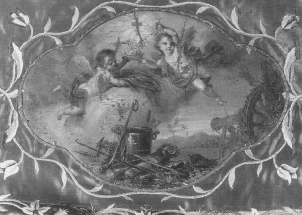 angioletti con simboli del martirio (dipinto, elemento d'insieme) di Ugolini Agostino (secc. XVIII/ XIX)