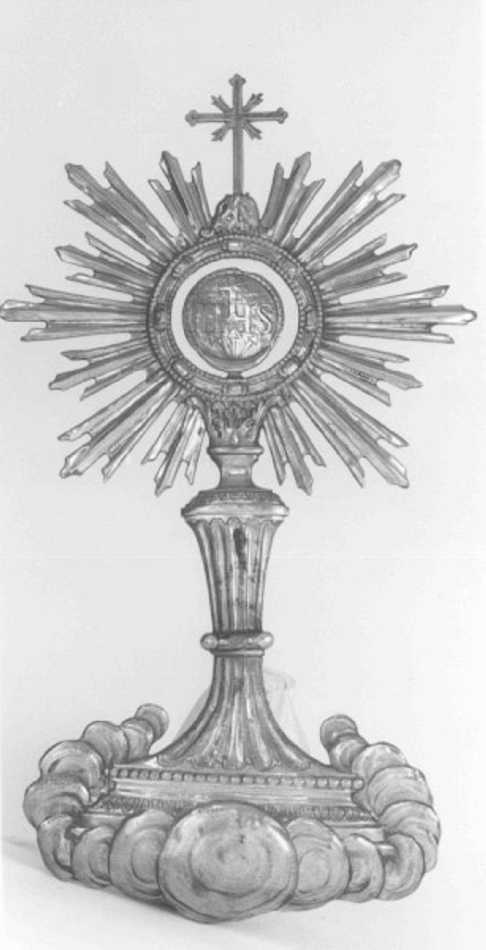 ostensorio - a raggiera - ambito veneto (prima metà sec. XIX)