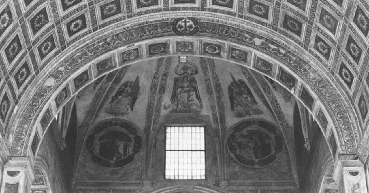 motivi decorativi vegetali (dipinto) di Morone Domenico (e aiuti) (sec. XV)