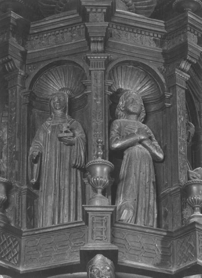 Santa (statuetta, serie) di Giovanni da Verona (e aiuti) (secc. XV/ XVI)