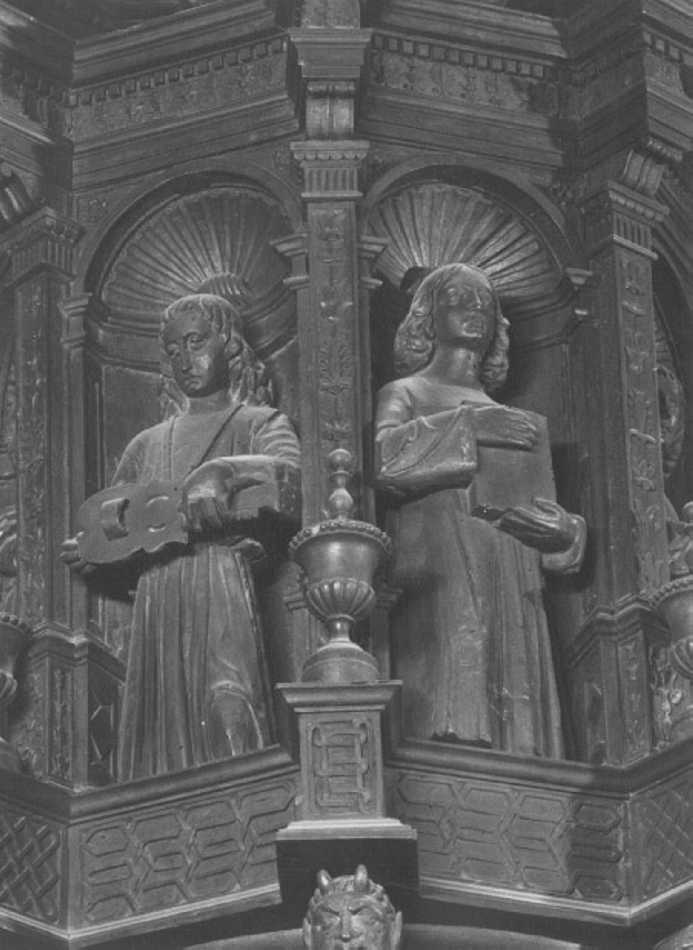 angeli musicanti (statuetta, coppia) di Giovanni da Verona (e aiuti) (secc. XV/ XVI)