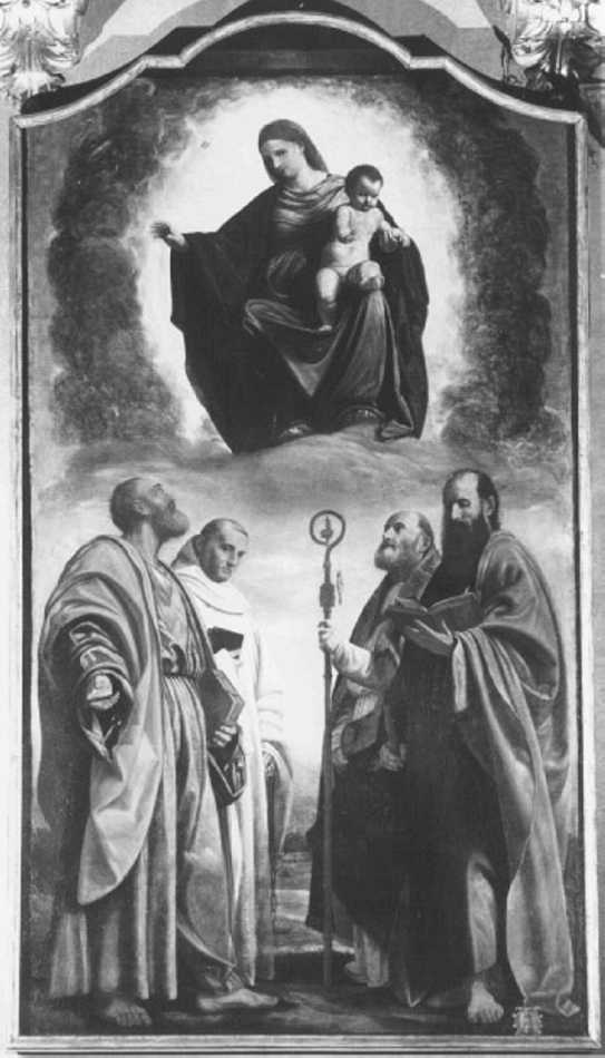 Madonna in gloria tra Santi martiri (dipinto) di Savoldo Giovanni Girolamo (sec. XVII)