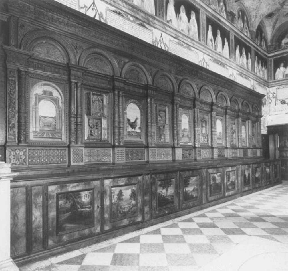 alzata di mobile di Giovanni da Verona (e aiuti) (sec. XVI)