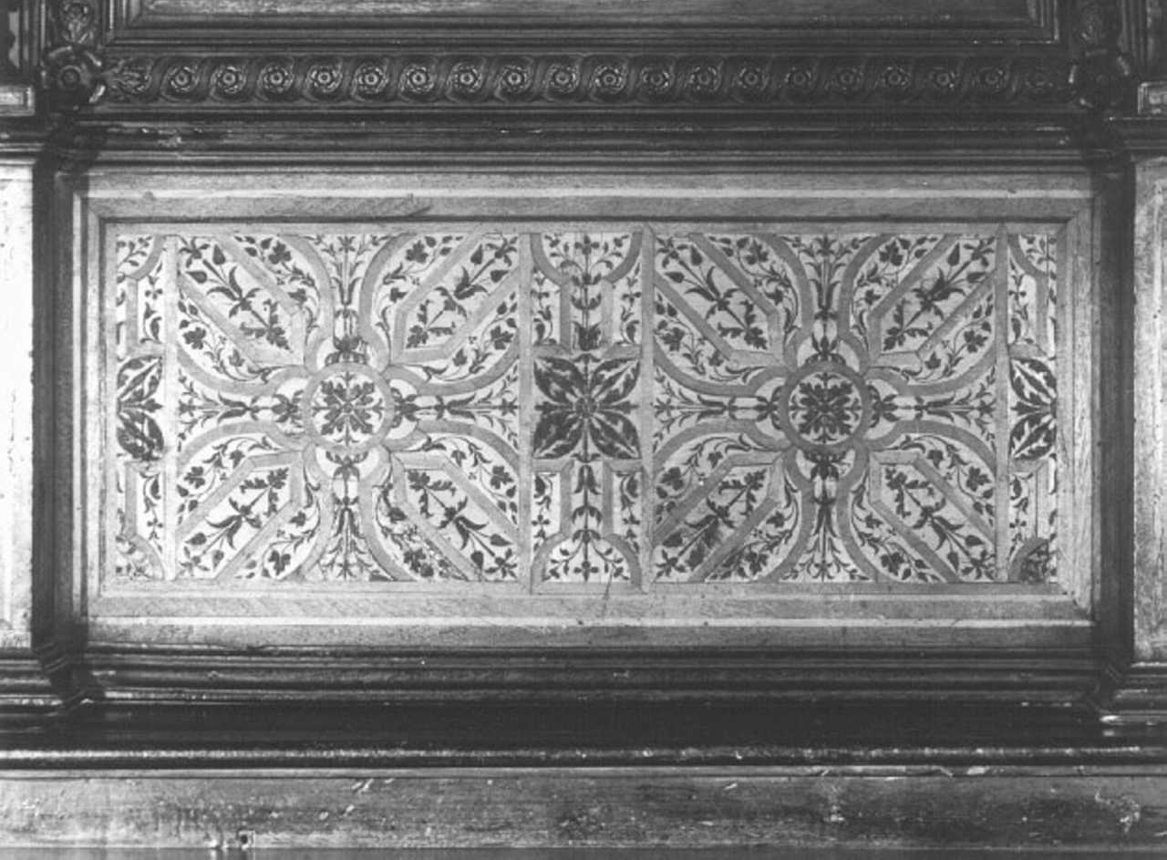 motivi decorativi geometrici e vegetali (decorazione a intarsio) di Giovanni da Verona (e aiuti) (sec. XVI)