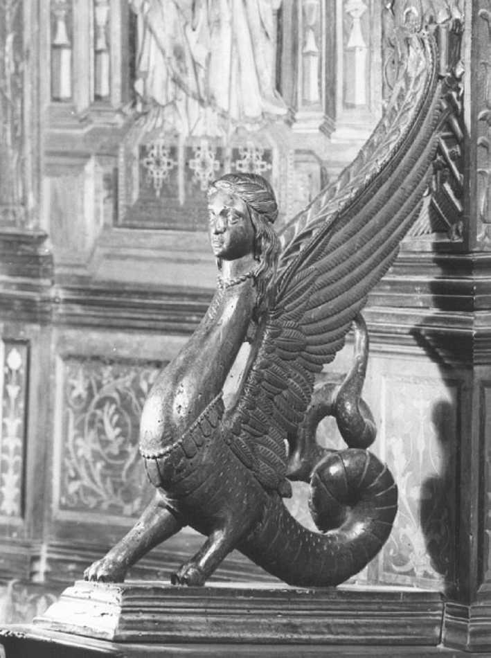 testa di mostro (decorazione plastica) di Giovanni da Verona (e aiuti) (sec. XV)