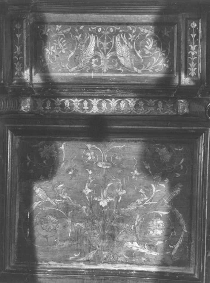 motivi decorativi vegetali con uccelli (decorazione a intarsio) di Giovanni da Verona (e aiuti) (sec. XV)