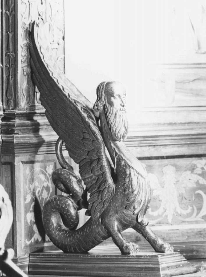 testa di mostro (decorazione plastica) di Giovanni da Verona (e aiuti) (sec. XV)